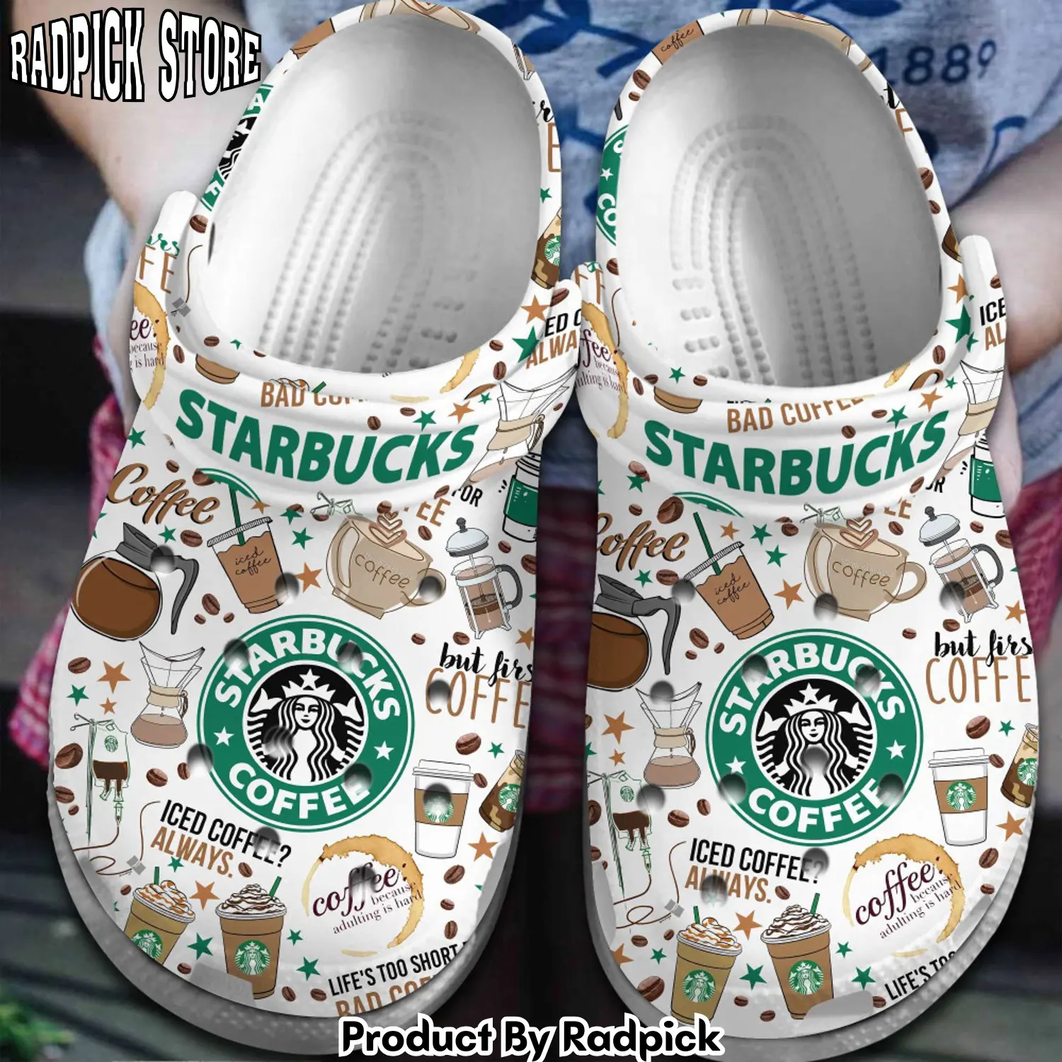 Radpick starbucks clogs shoes comfortable for men women z5t rp6521177